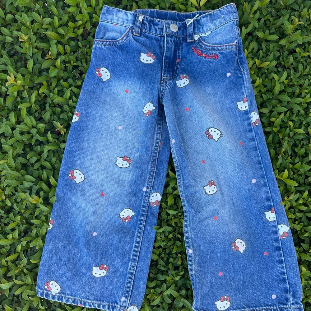 H&M Blue Kids Jeans with Hello Kitty Print